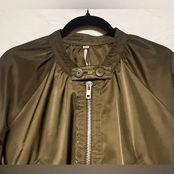 FREE PEOPLE Midnight Bomber Jacket - Moss Fall Winter Casual Trendy Chic - Picture 12 of 15